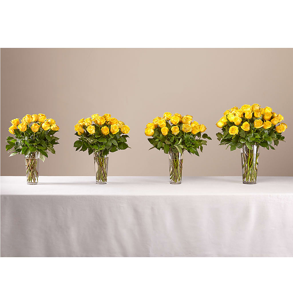 Long Stem Yellow Rose Bouquet – Happy Events By Euna, Metuchen NJ