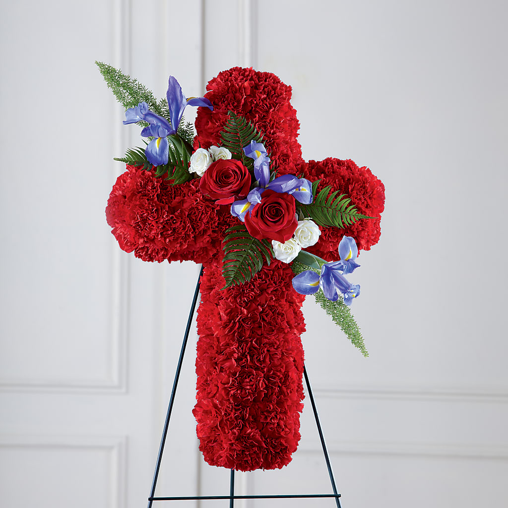 Faithful Hero Floral Cross – Happy Events By Euna, Metuchen NJ