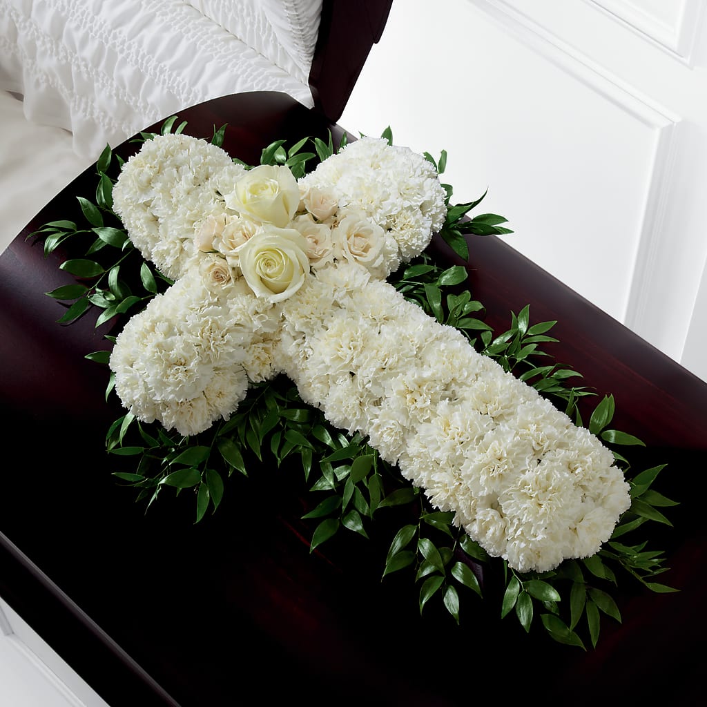 Peaceful Memories Casket Spray (Standard) – Happy Events By Euna, Metuchen NJ