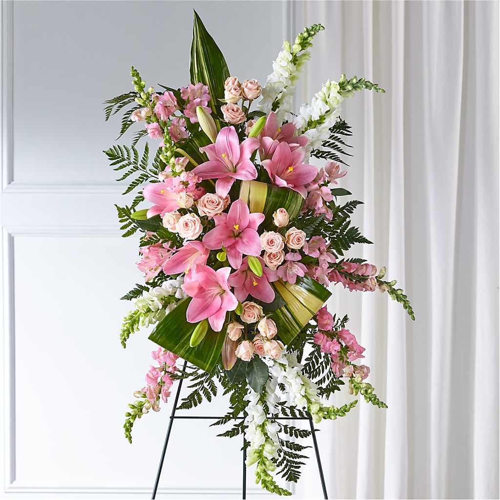 Elegant Embrace Standing Spray – Happy Events By Euna, Metuchen NJ