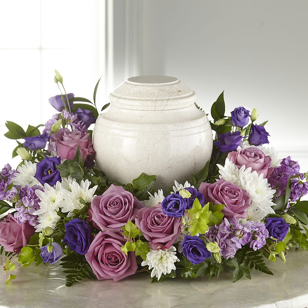 Blooming Sympathy Cremation Adornment – Happy Events By Euna, Metuchen NJ