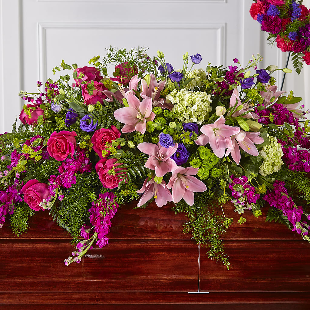 Radiant Tribute Casket Spray – Happy Events By Euna, Metuchen NJ