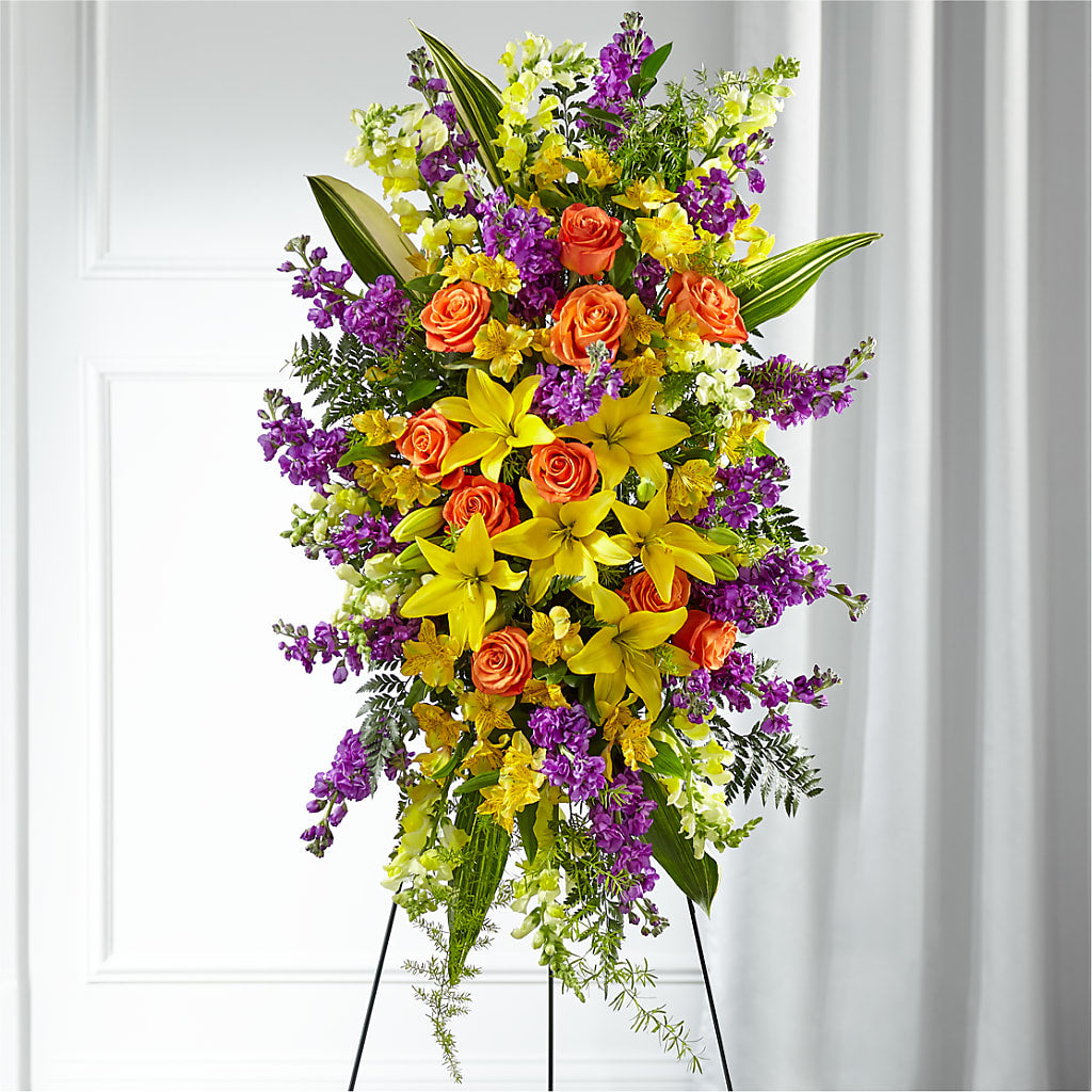 Thoughtful Prayers Standing Spray – Happy Events By Euna, Metuchen NJ