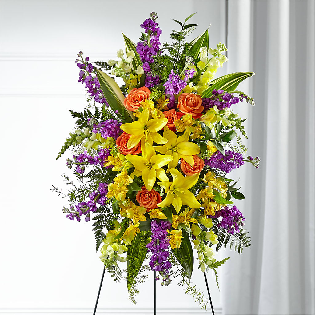 Thoughtful Prayers Standing Spray – Happy Events By Euna, Metuchen NJ