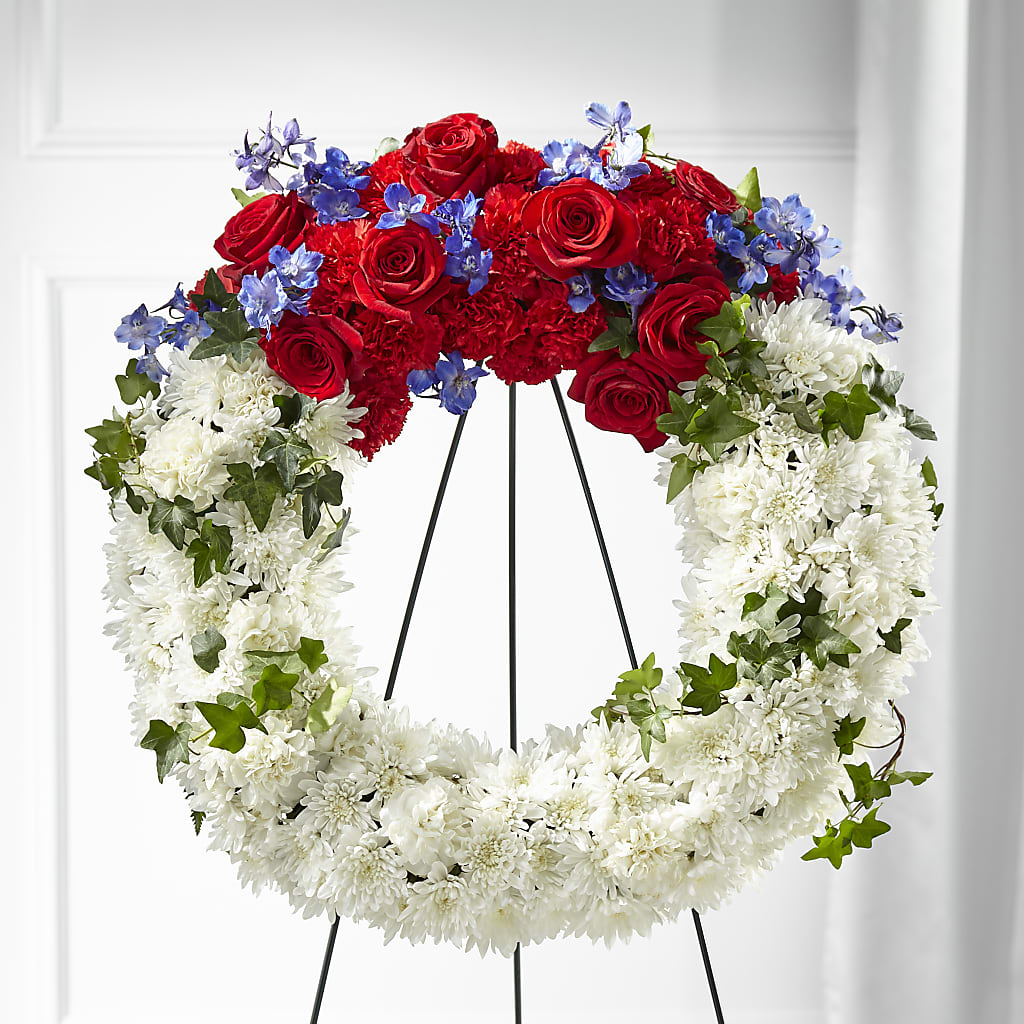Patriotic Passion Wreath – Happy Events By Euna, Metuchen NJ