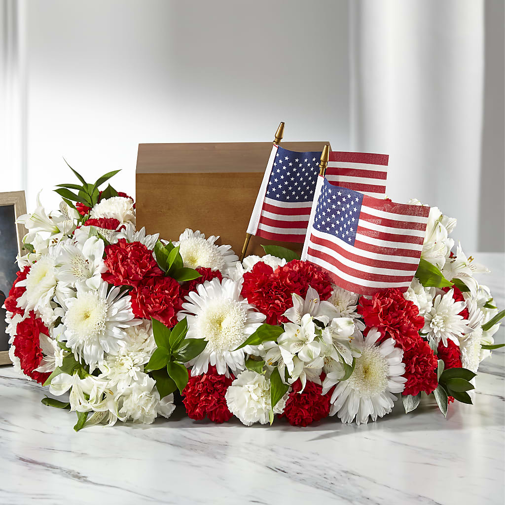 Spirit of Patriotism Cremation Adornment – Happy Events By Euna, Metuchen NJ