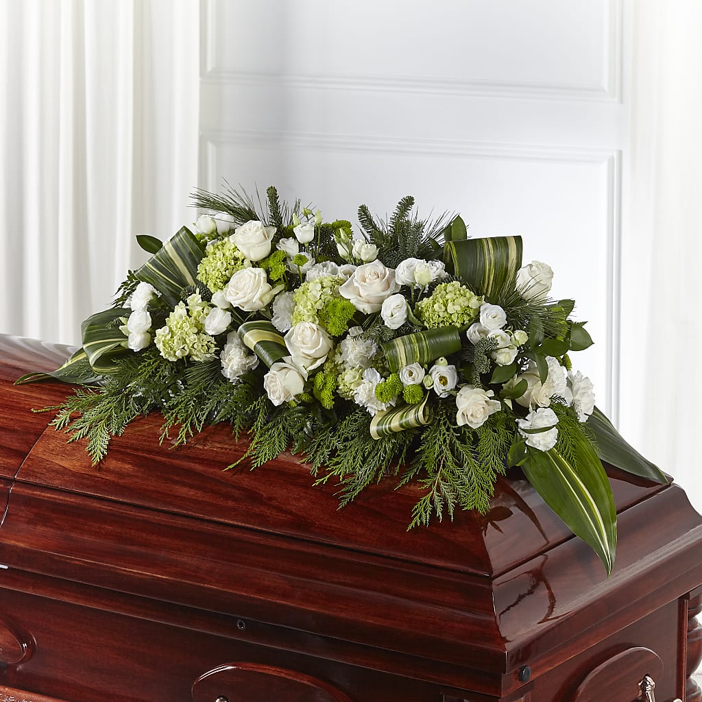 Hopeful Gesture Casket Spray – Happy Events By Euna, Metuchen NJ