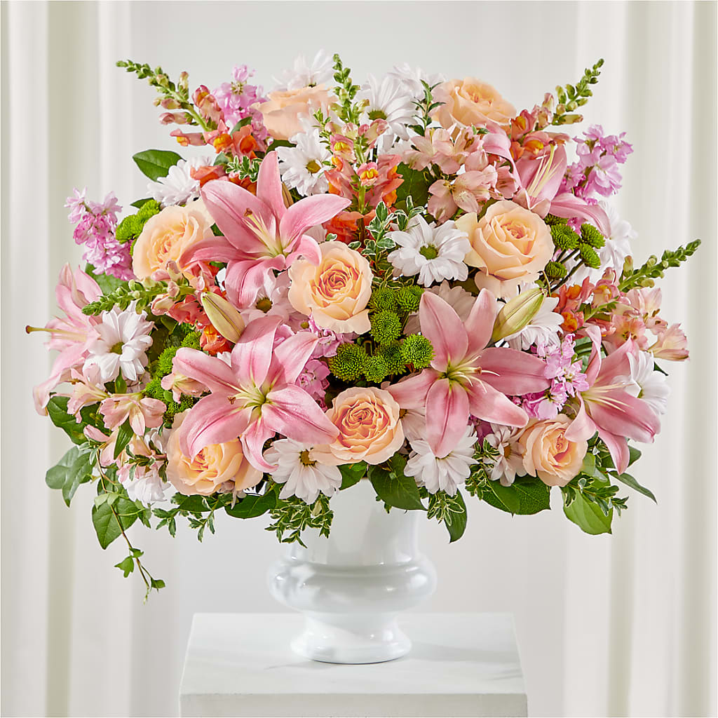 Heartfelt Gesture Urn Arrangement – Happy Events By Euna, Metuchen NJ