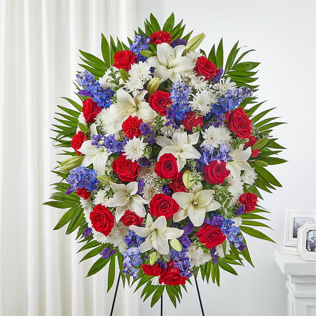 Cherished Service Standing Spray – Happy Events By Euna, Metuchen NJ