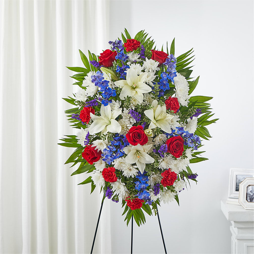 Cherished Service Standing Spray – Happy Events By Euna, Metuchen NJ