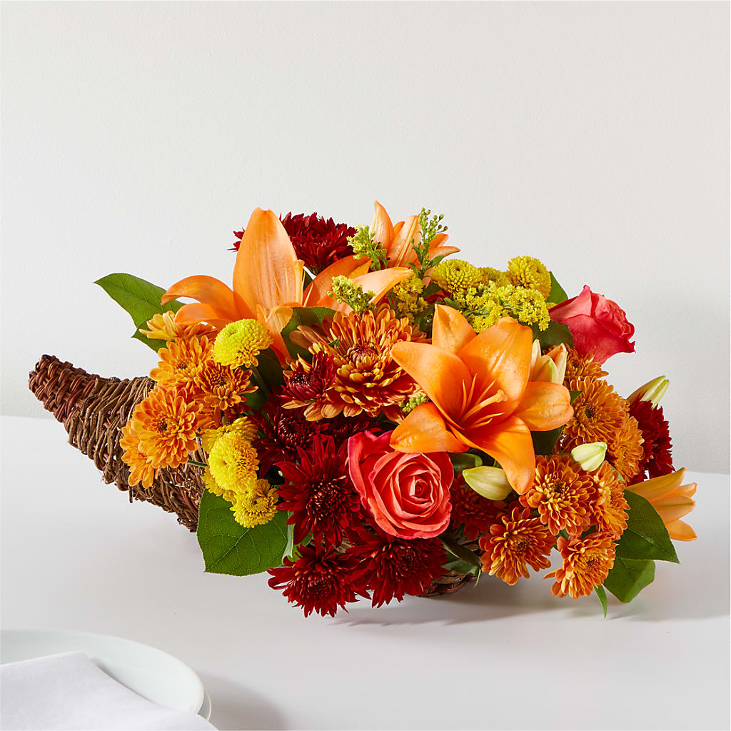 Bouquet of Blessings Cornucopia – Happy Events By Euna, Metuchen NJ