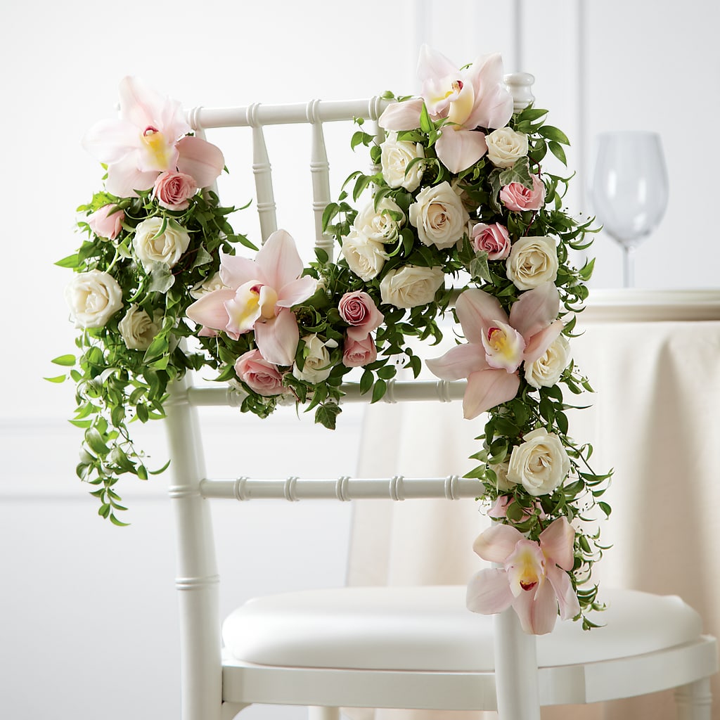 Orchid Rose Chair Décor – Happy Events By Euna, Metuchen NJ