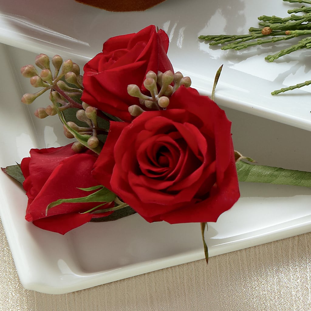 Red Spray Rose Boutonniere – Happy Events By Euna, Metuchen NJ