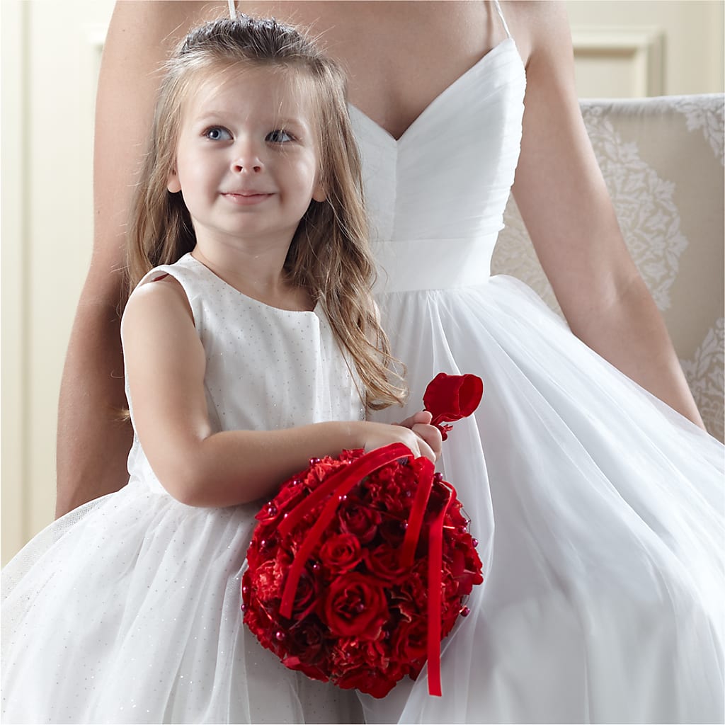 Pure at Heart Flower Girl Arrangement – Happy Events By Euna, Metuchen NJ