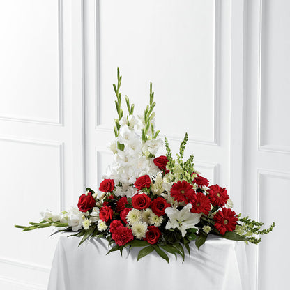 Crimson & White Arrangement –  Happy Events By Euna, Metuchen NJ
