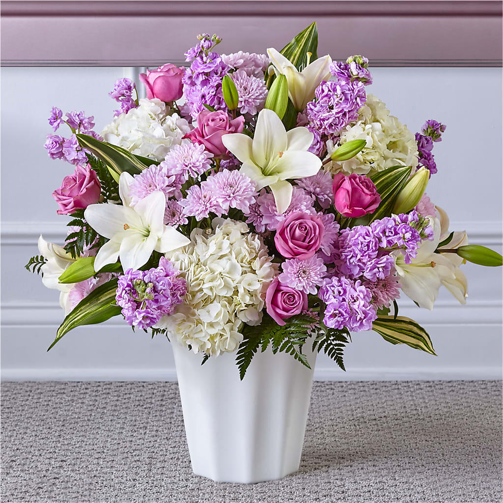 Corbeille de fleurs naturelles "Délice Céleste"