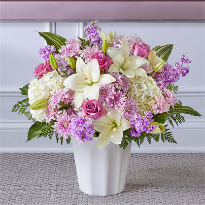 Corbeille de fleurs naturelles "Délice Céleste"