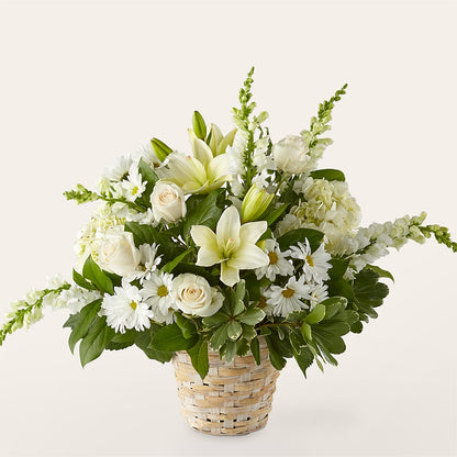 Cesta Floral Elegancia Marfil