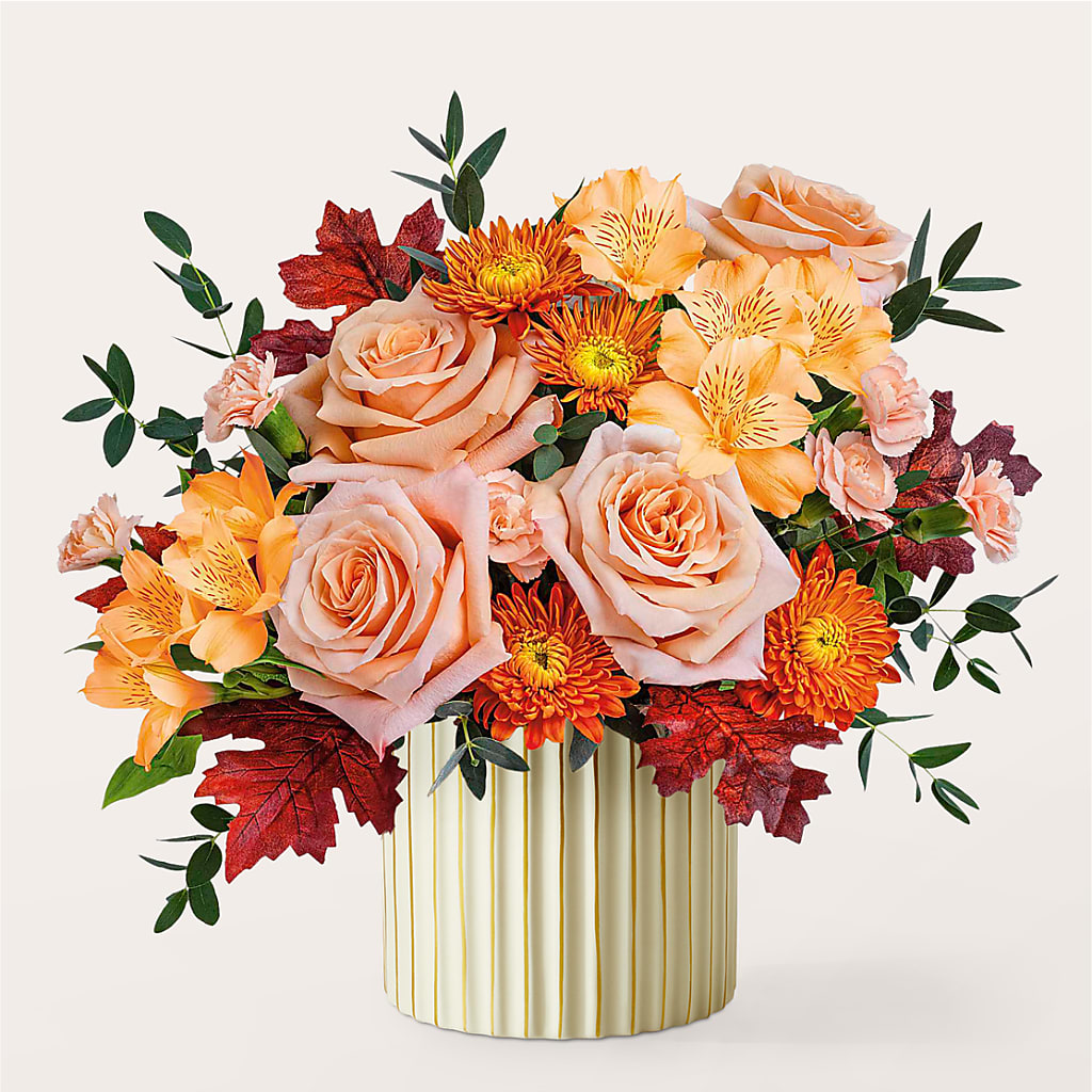 Spiced Latte Bouquet with Ivory Vase –  Happy Events By Euna, Metuchen NJ