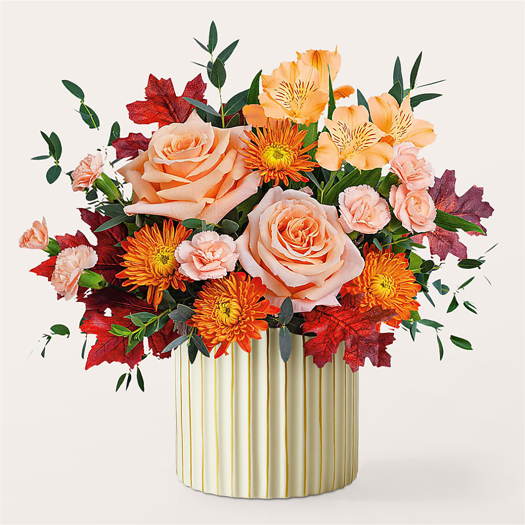 Spiced Latte Bouquet with Ivory Vase –  Happy Events By Euna, Metuchen NJ