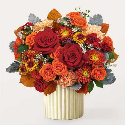 Merlot Bouquet with Ivory Vase –  Happy Events By Euna, Metuchen NJ